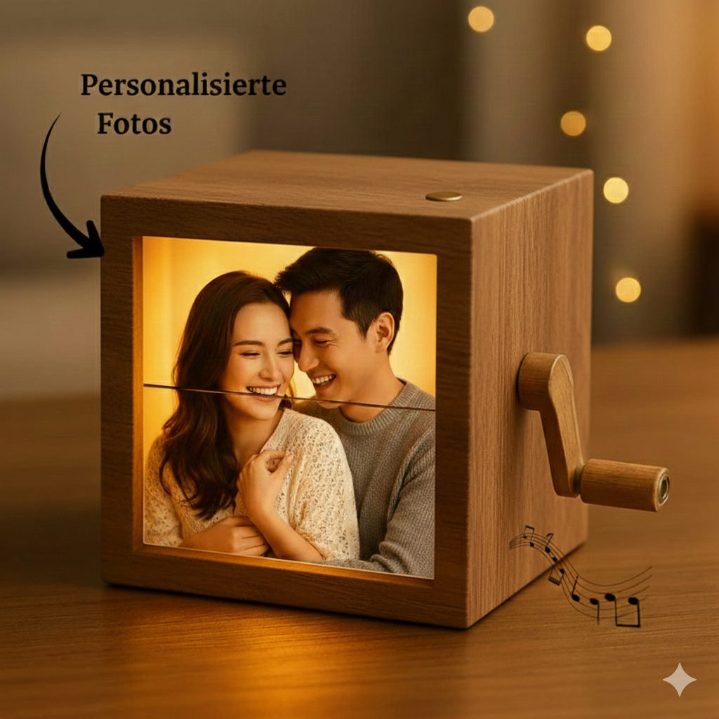 Personalisierte Foto Box mit Licht