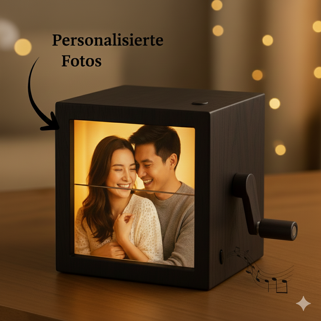 Personalisierte Foto Box mit Licht