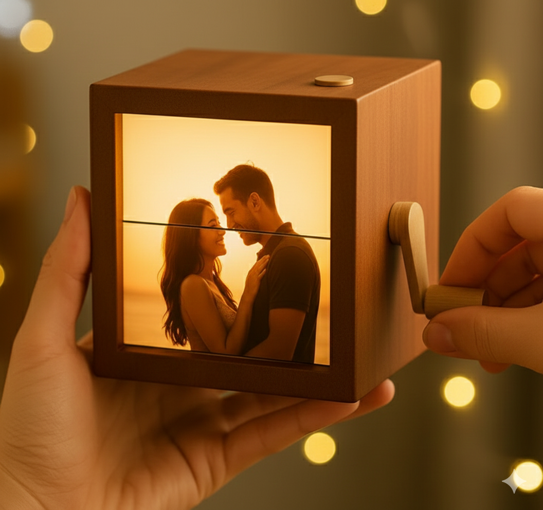 Personalisierte Foto Box mit Licht